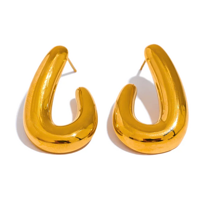 Geometric Textured Stud Earrings