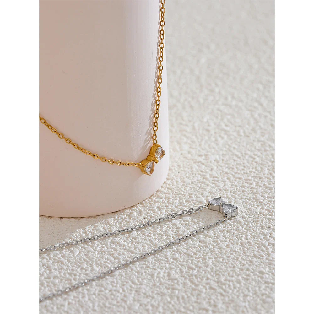 Gold Bow Necklace