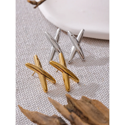 X Stud Earrings