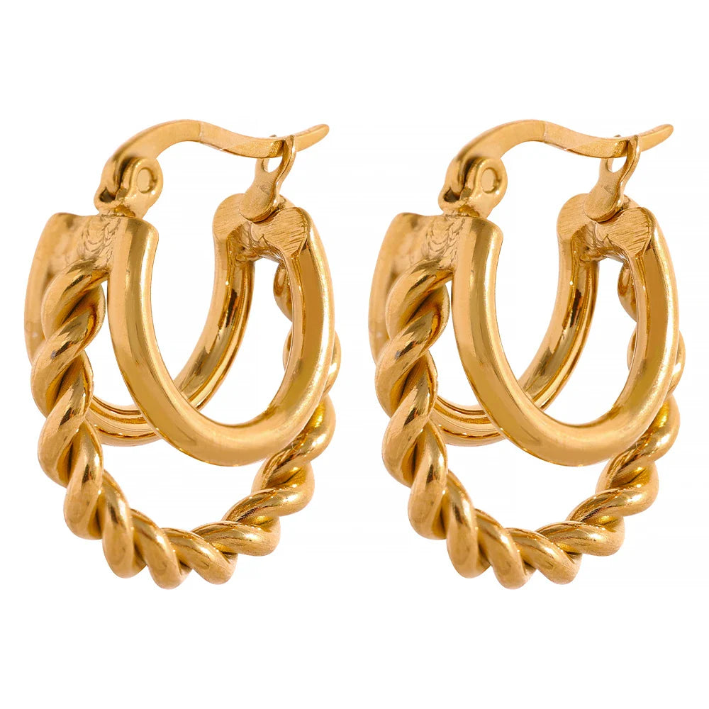 Chunky Twisted Geometric Earrings