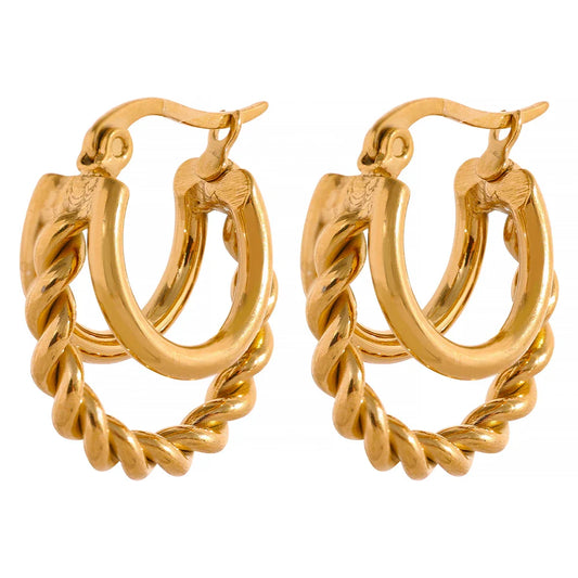 Chunky Twisted Geometric Earrings