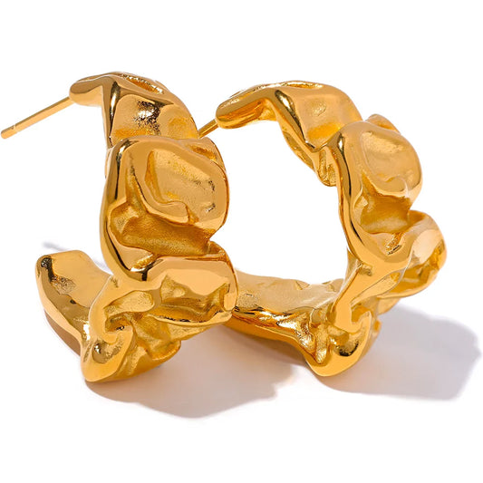 Gold Geometric Hoop Earrings
