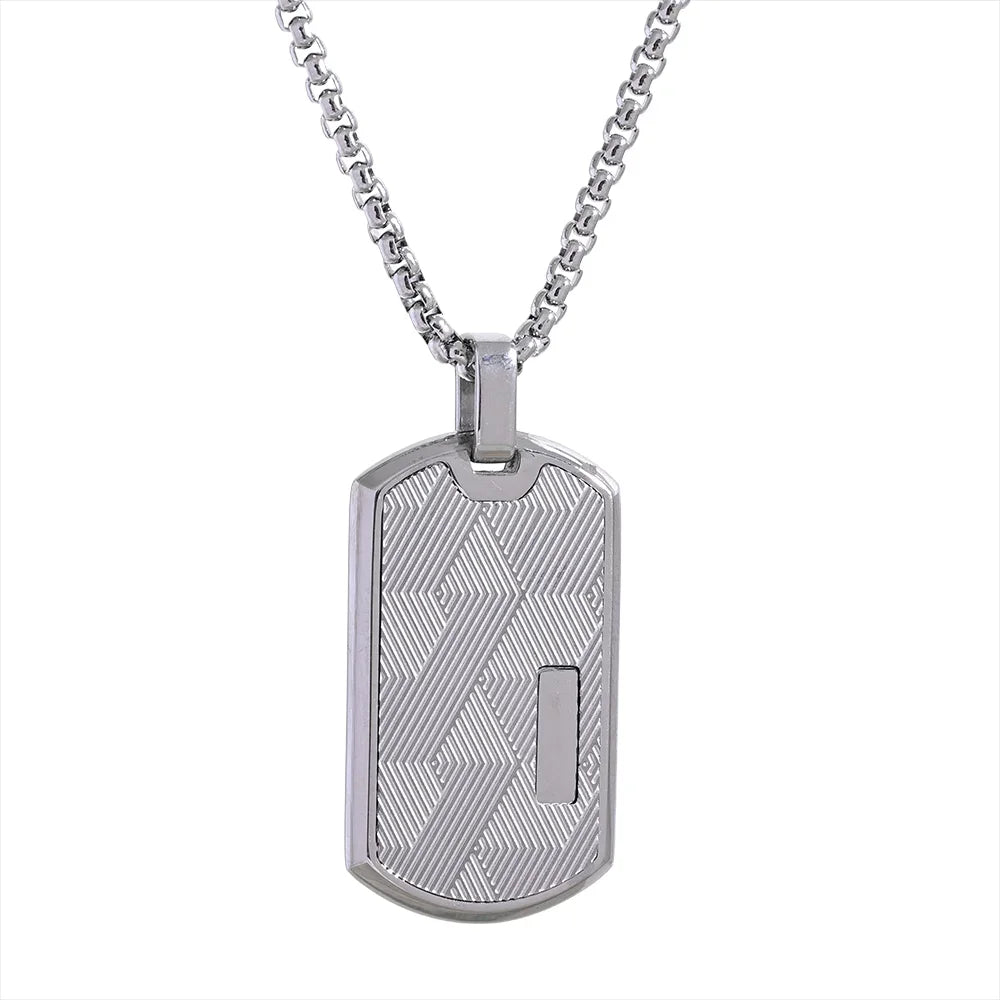 Men's Square Pendant Necklace