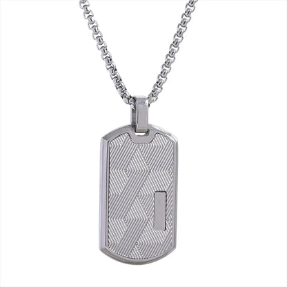 Men's Square Pendant Necklace