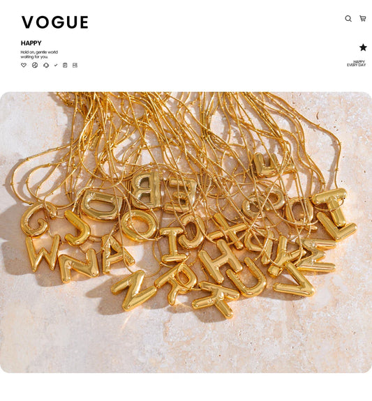 Gold Initial Pendant
