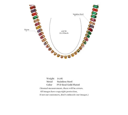 Cubic Zirconia Tennis Necklace