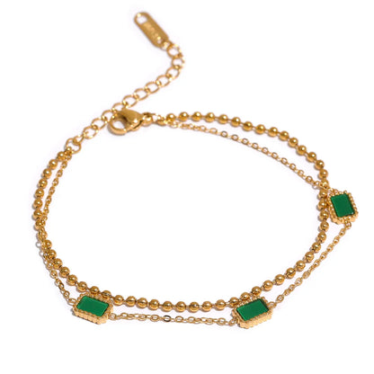 Acrylic Double Chain Bracelet