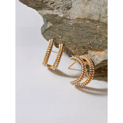 Pearl Hoop Earrings