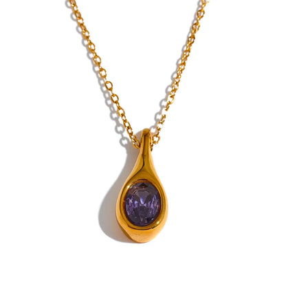 Purple Cubic Zirconia Necklace