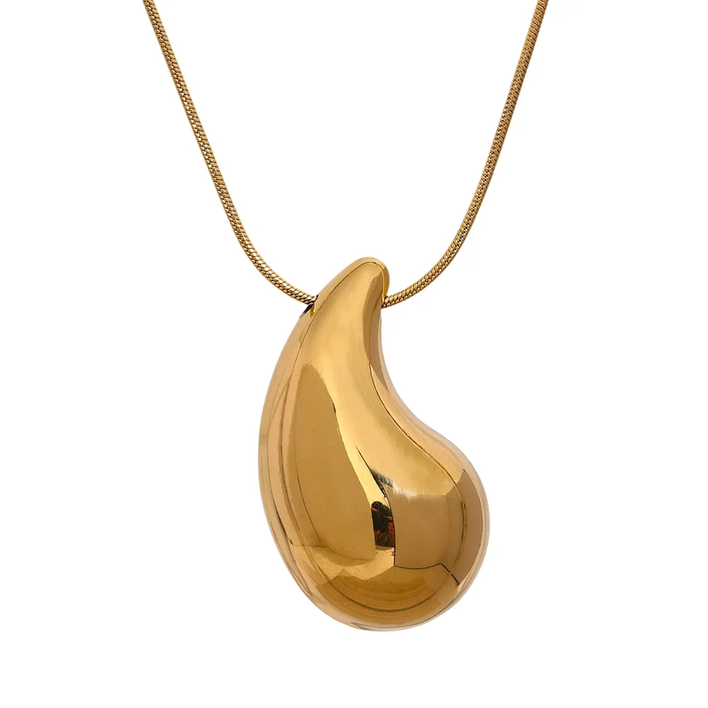 Water Drop Hollow Pendant Necklace