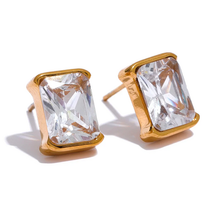 Zirconia Square Stud Earnings