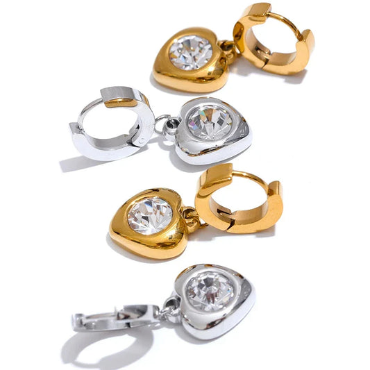 Cubic zirconia drop earrings