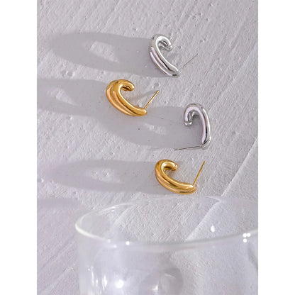 Geometric Huggie Earrings