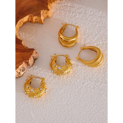 Chunky Gold Hoop Earrings
