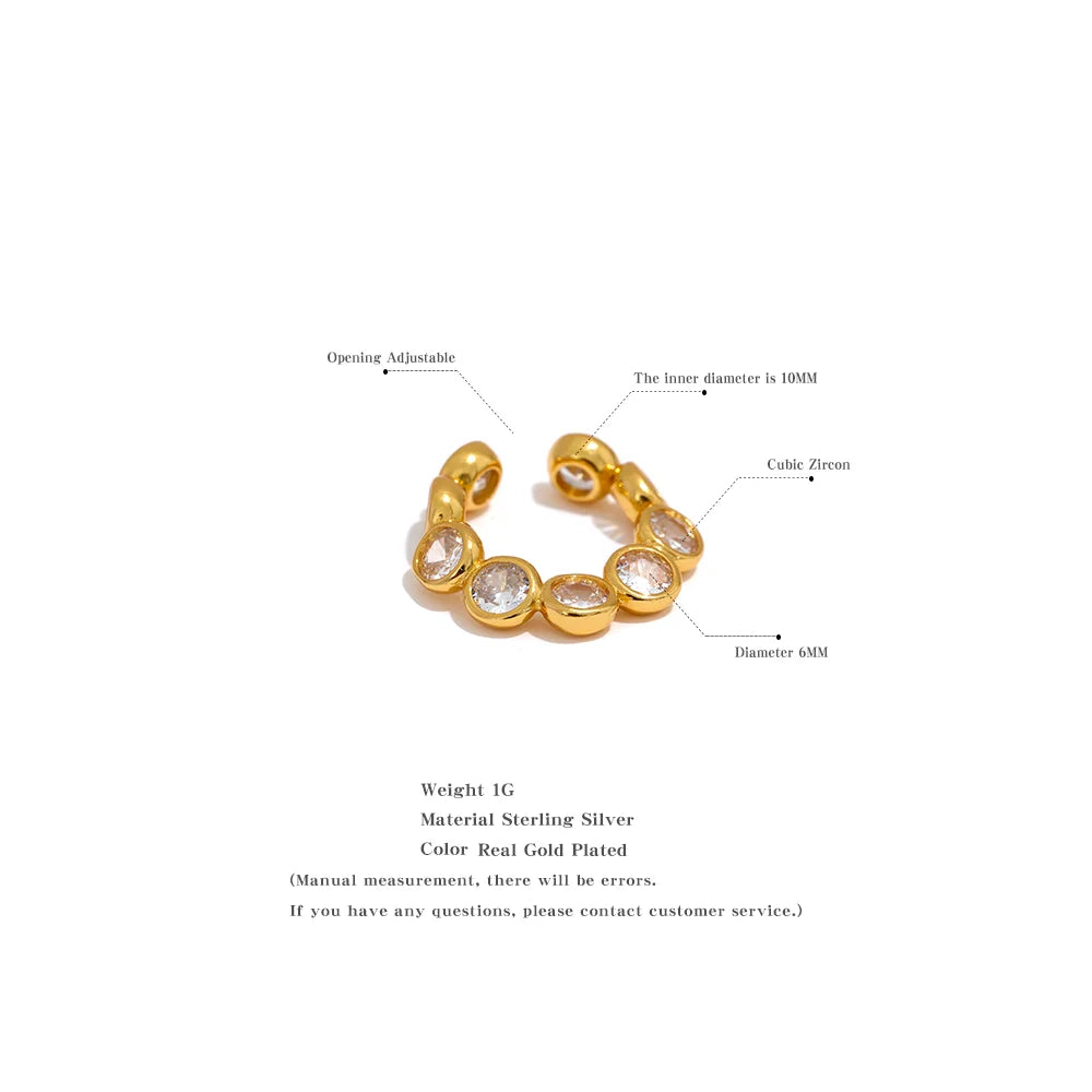 Cubic Zirconia Clip-On Earrings