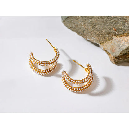 Pearl Hoop Earrings