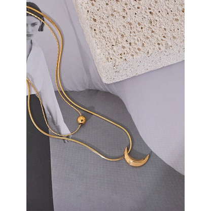 Gold Moon Necklace