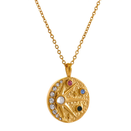 Star Moon Pendant Necklace