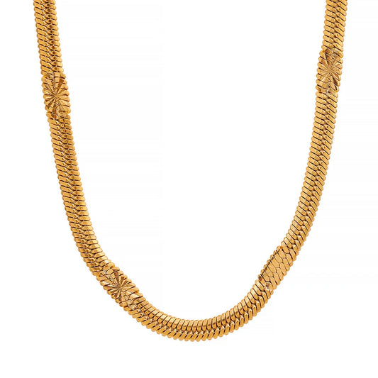 Flat Snake Chain Jewelry Set