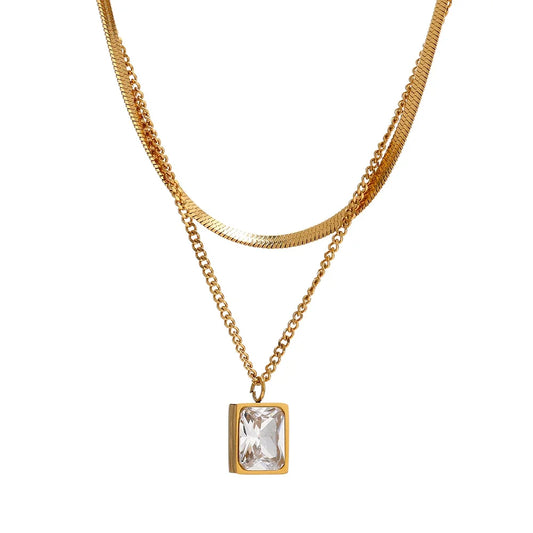 Cubic Zirconia Pendant Necklace