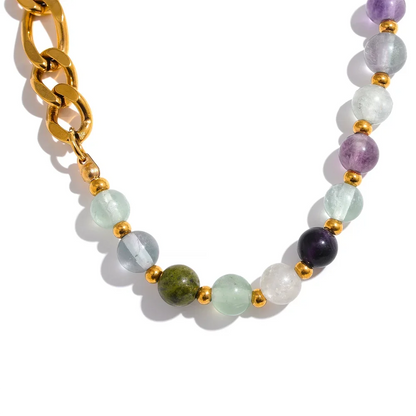 Chic Colorful Stone Bead Necklace