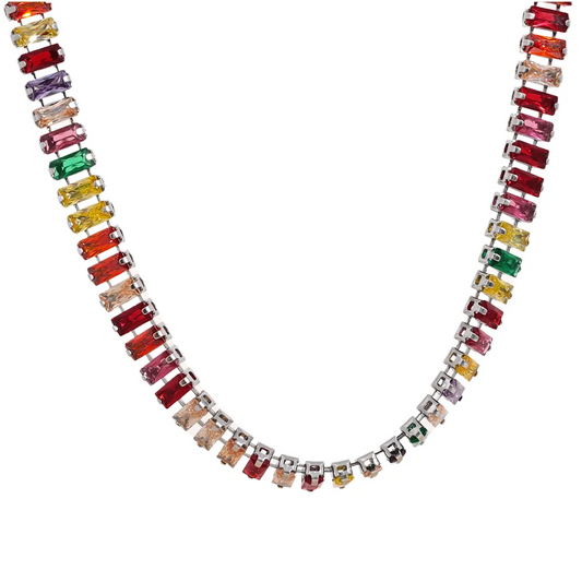 Cubic Zirconia Tennis Necklace
