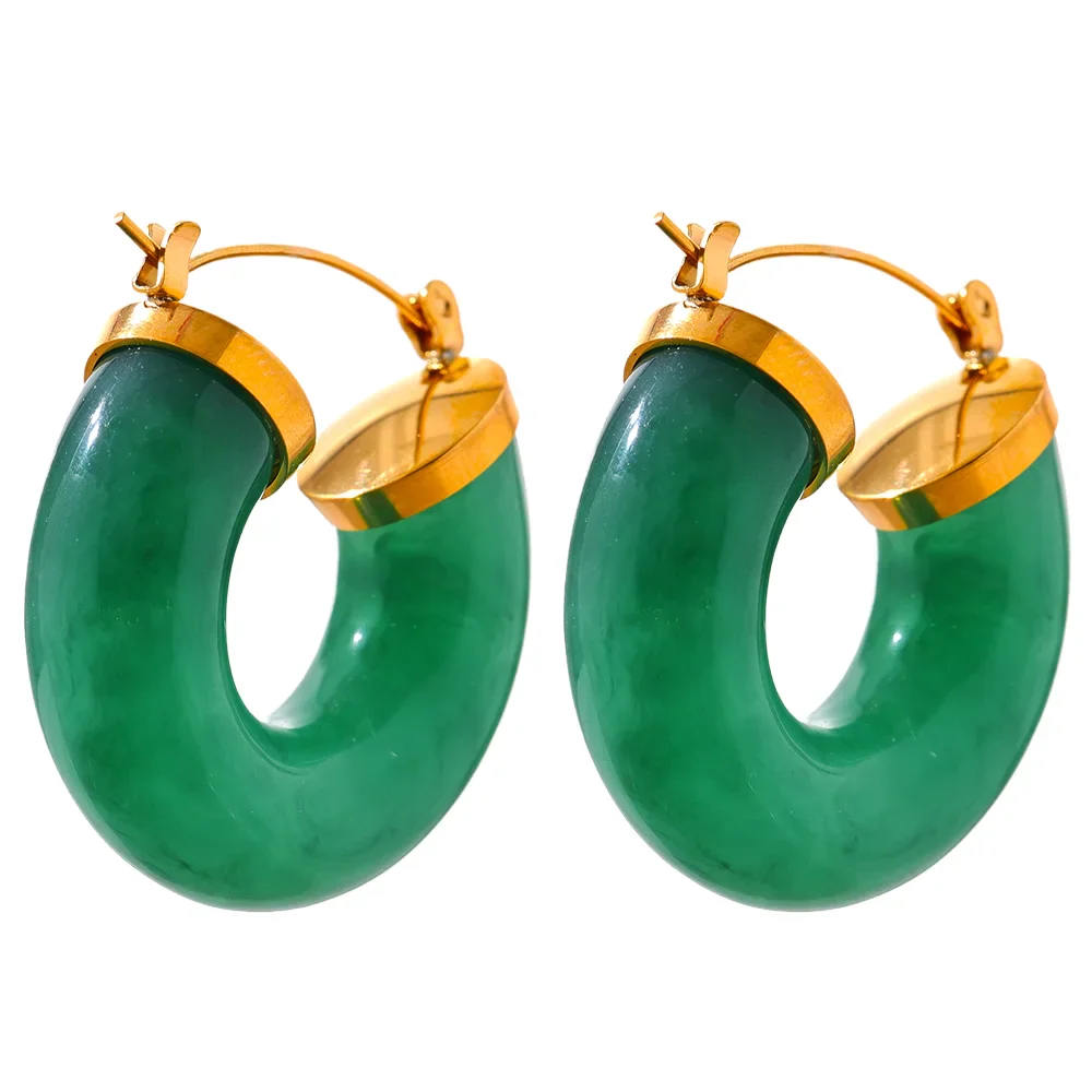 Colorful Resin Y2K Hoop Earrings
