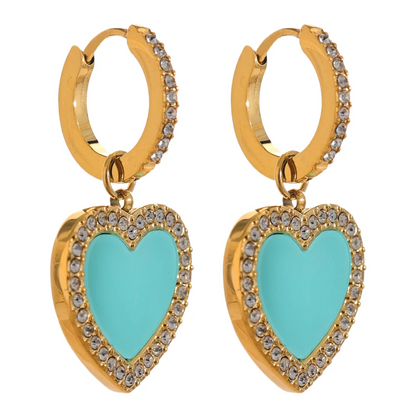 Dangle Heart Earrings