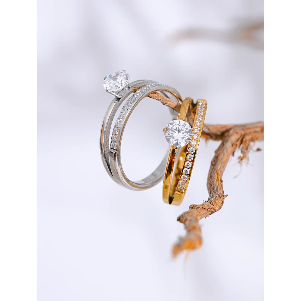 cubic zirconia engagement ring