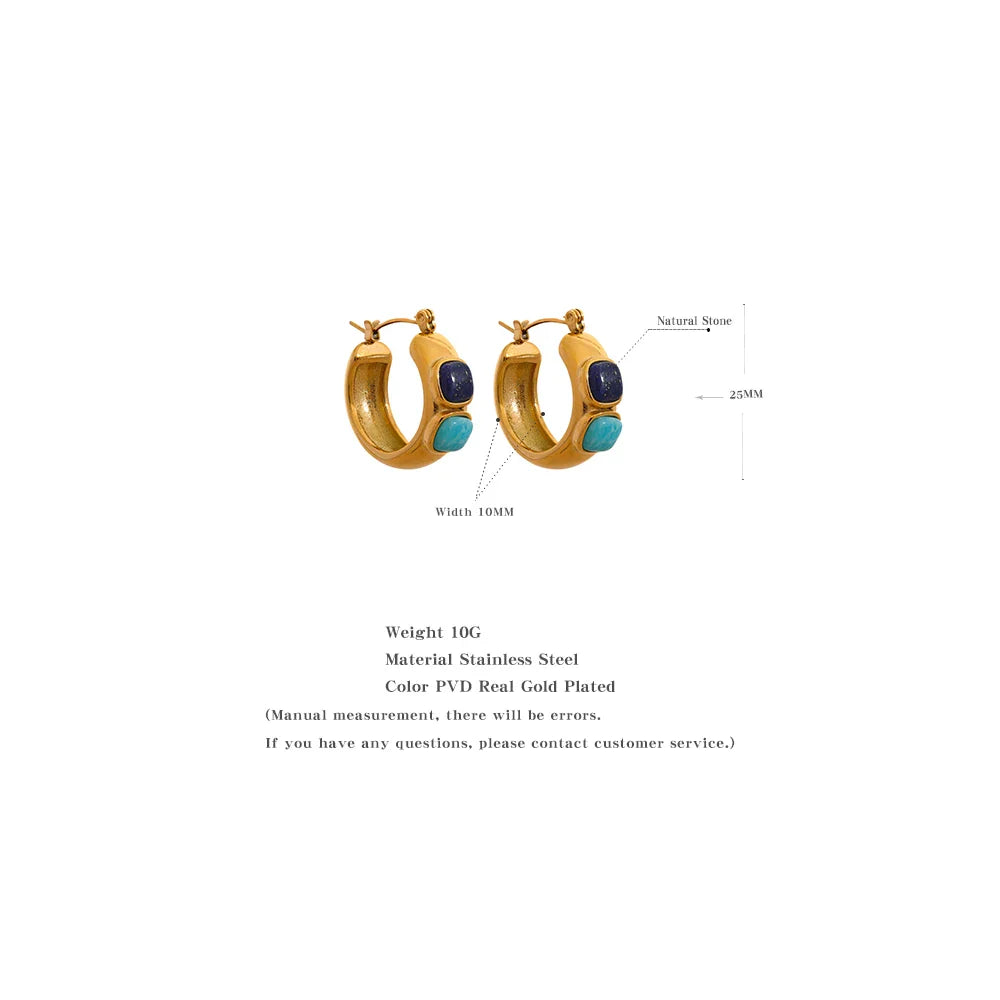 Natural stone earrings