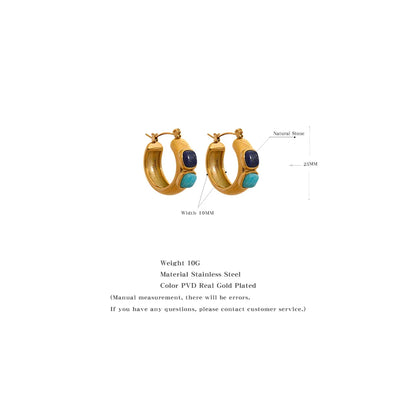 Natural stone earrings