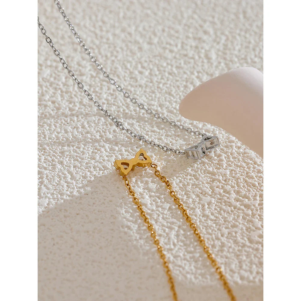 Gold Bow Necklace