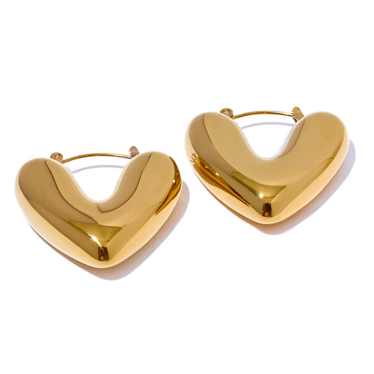 Chunky Heart Hoops