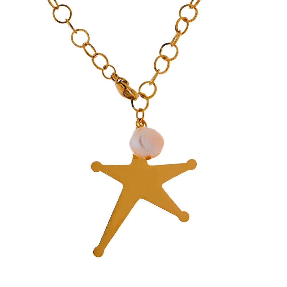 Star Pearl Pendant Necklace