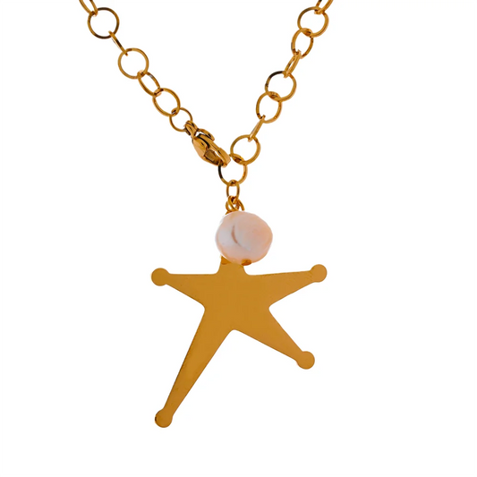 Star Pearl Pendant Necklace