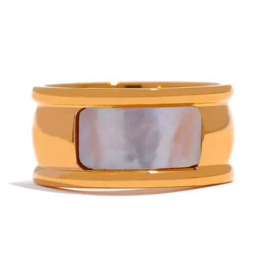 Gold shell ring
