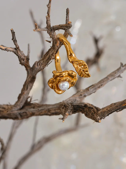 14k Gold Pearl Ring
