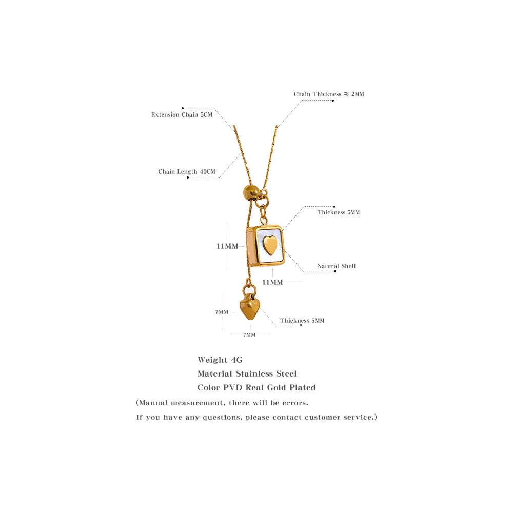 Heart Shell Pendant Necklace