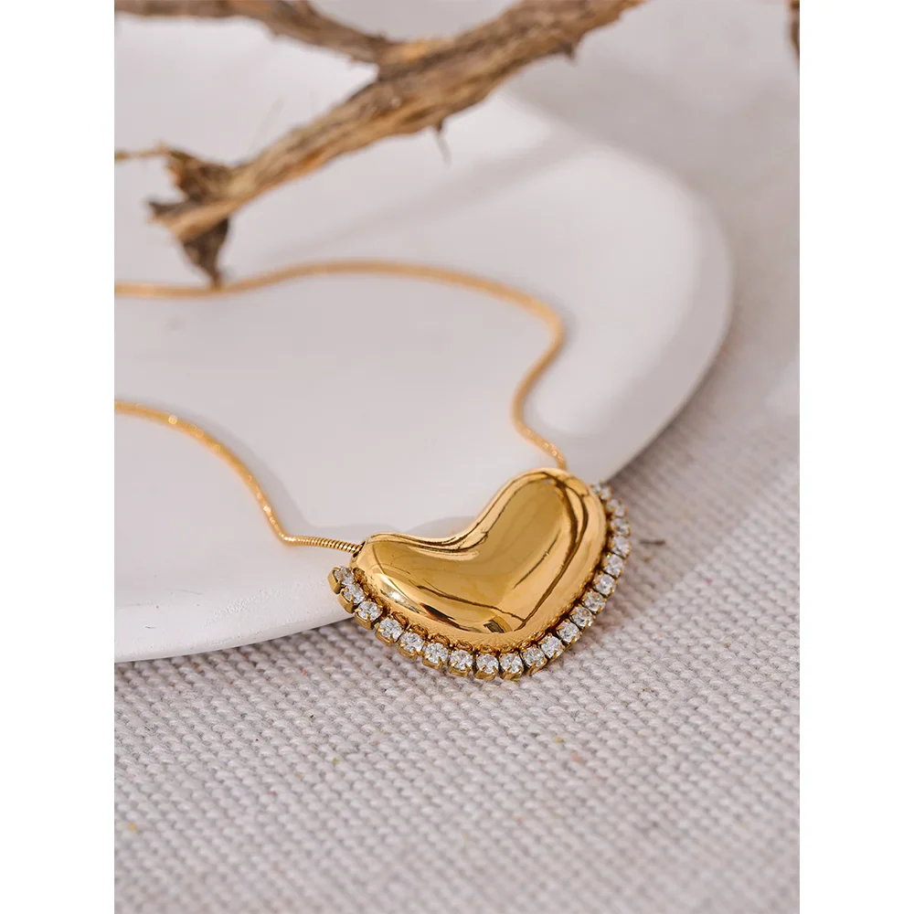 Cubic Zirconia Heart Necklace