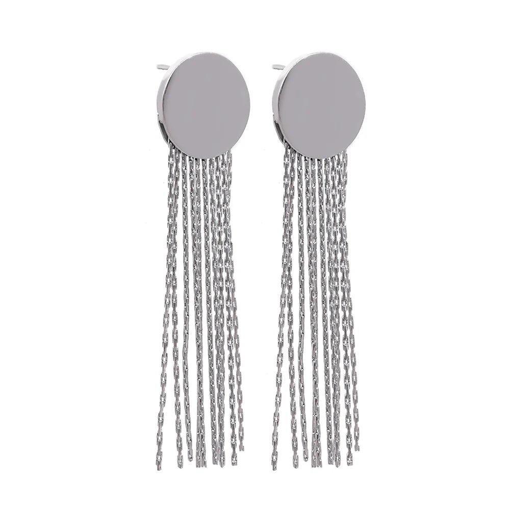 Golden Tassel Dangle Earrings