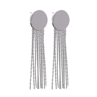 Golden Tassel Dangle Earrings