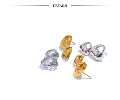 Gold heart earrings