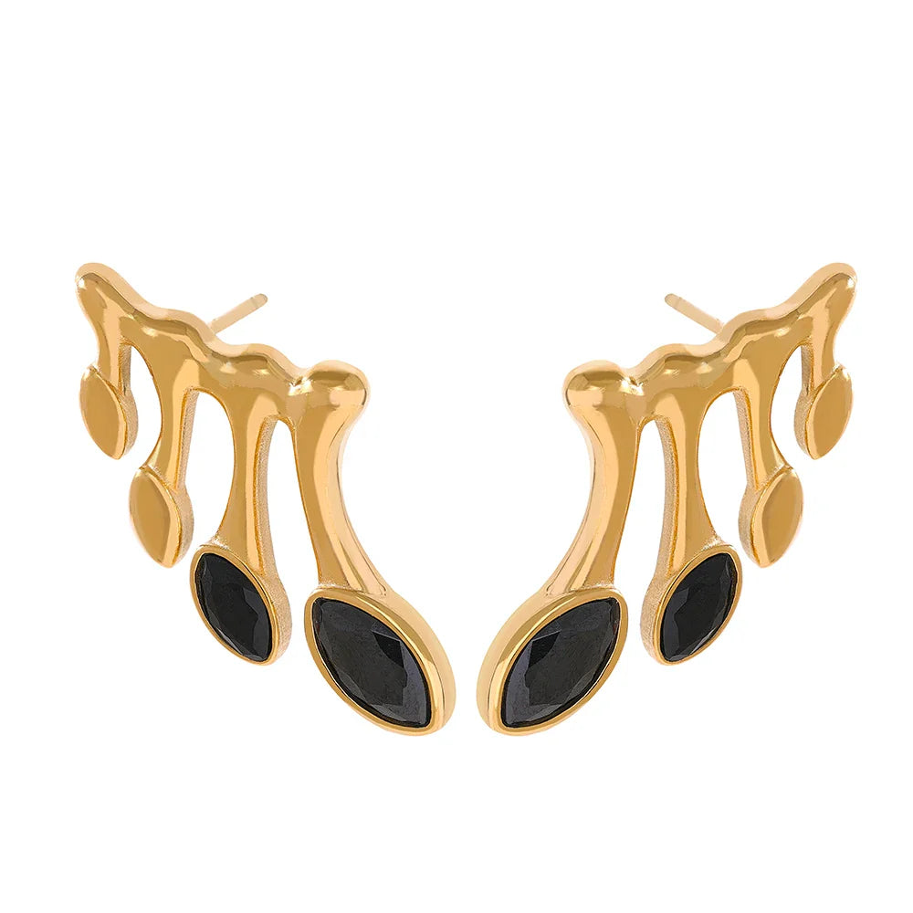Unique Green Stud Earrings