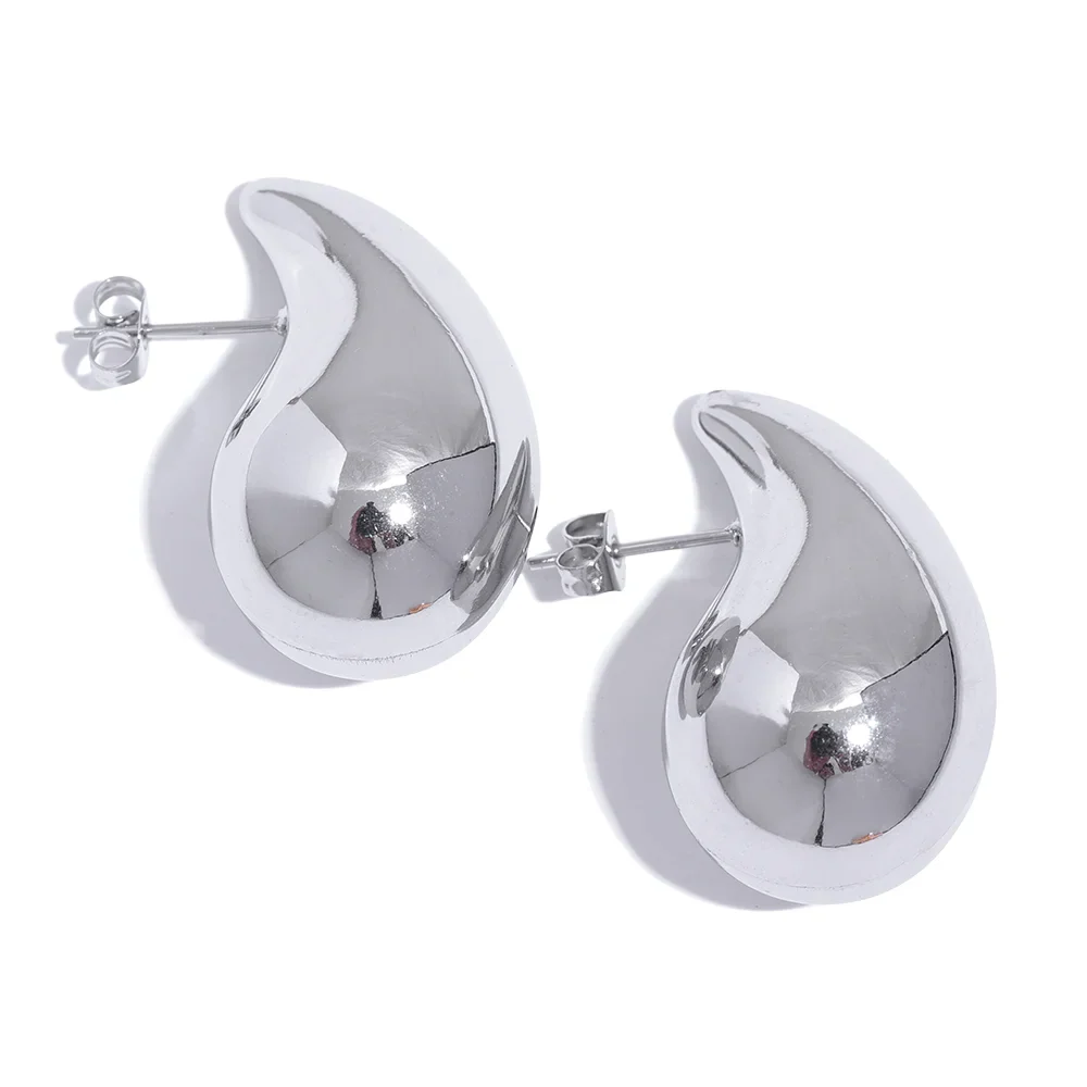 Chunky Water Drop Big Stud Earrings