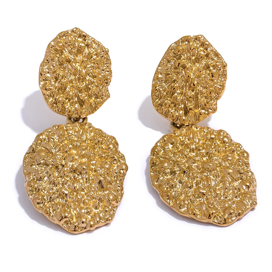 Vintage Stainless Steel Drop Earrings