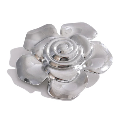 18K Gold Flower Brooch