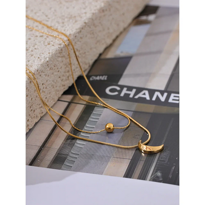 Gold Moon Necklace
