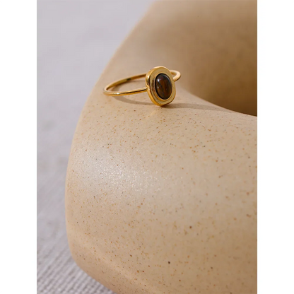 Thin gold ring