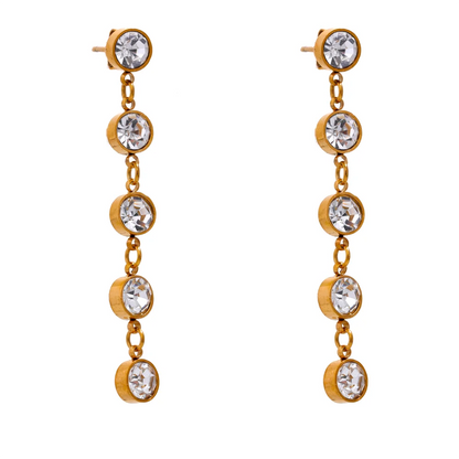 Colorful CZ Drop Earrings