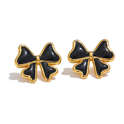 Enamel Bow Knot Studs